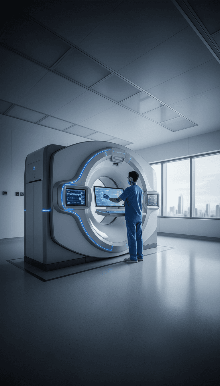 Professional installation and calibration of medical equipment in a hospital facility