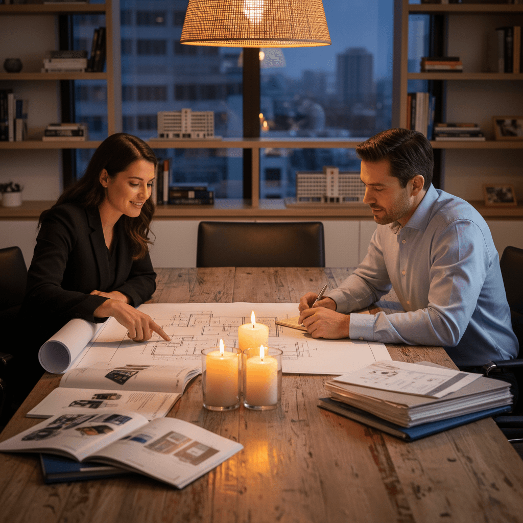 Healthcare facility director consulting on equipment specifications